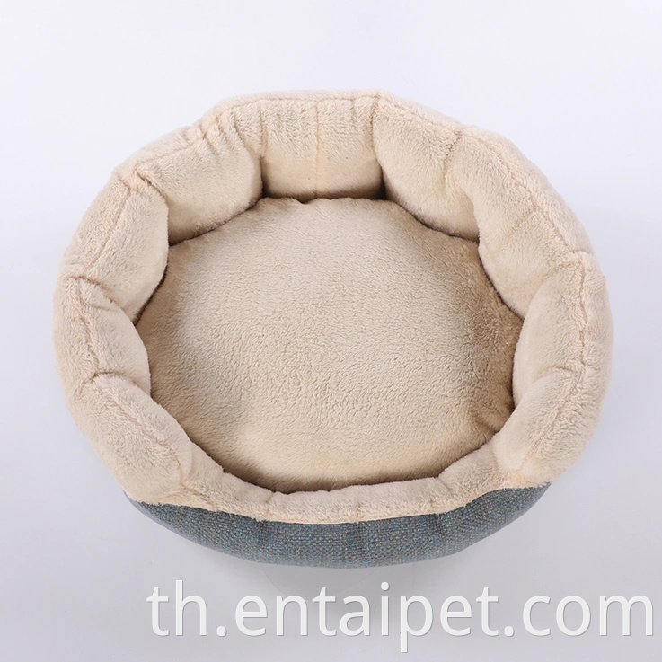 ผ้า jacquard ลบเตียงสัตว์เลี้ยงที่อ่อนนุ่มของสุนัขและแมว